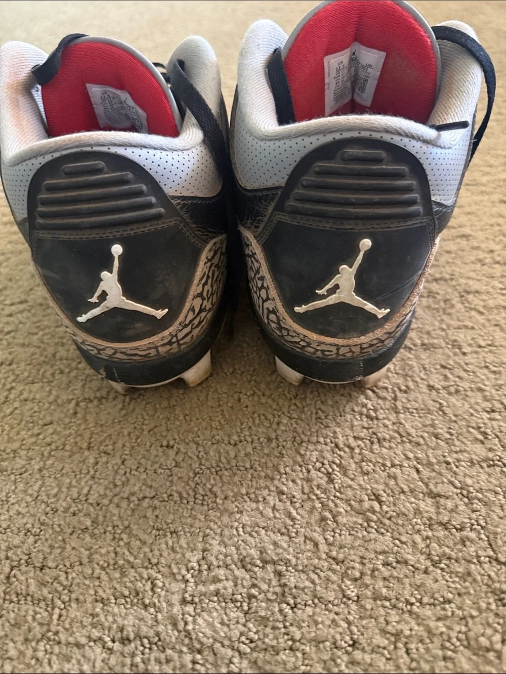 Jordan black leather